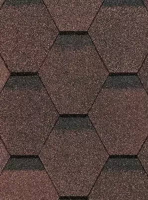 Гибкая битумная черепица "DOCKE" Europa Карат, 1000х318х2.8мм, уп. 3 кв.м/22 шт. (Коричневый)