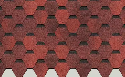 Гибкая битумная черепица "DOCKE" Europa Карат, 1000х318х2.8мм, уп. 3 кв.м/22 шт. (Красный)