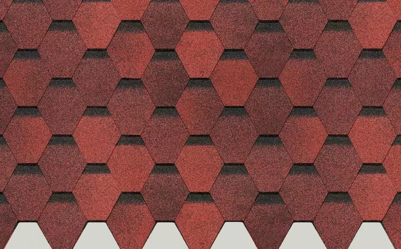 Гибкая битумная черепица "DOCKE" Europa Карат, 1000х318х2.8мм, уп. 3 кв.м/22 шт. (Красный)