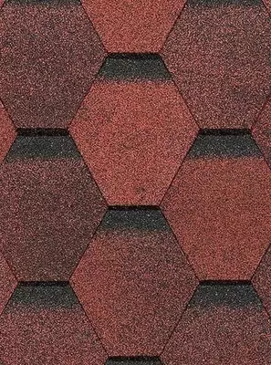 Гибкая битумная черепица "DOCKE" Europa Карат, 1000х318х2.8мм, уп. 3 кв.м/22 шт. (Красный)