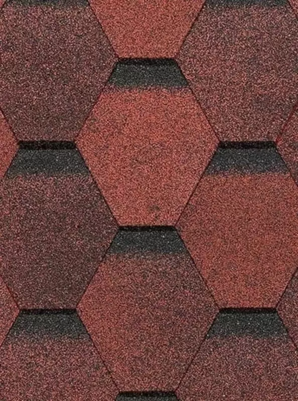 Гибкая битумная черепица "DOCKE" Europa Карат, 1000х318х2.8мм, уп. 3 кв.м/22 шт. (Красный)