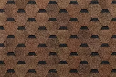 Гибкая битумная черепица "DOCKE" Eurasia Шестигранник, 1000х318х2.5мм, уп. 3 кв.м/22 шт. (Светло-коричневый)