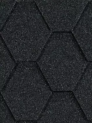 Гибкая битумная черепица "DOCKE" Eurasia Шестигранник, 1000х318х2.5мм, уп. 3 кв.м/22 шт. (Серый)