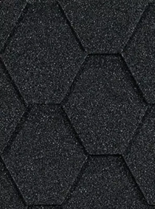 Гибкая битумная черепица "DOCKE" Eurasia Шестигранник, 1000х318х2.5мм, уп. 3 кв.м/22 шт. (Серый)