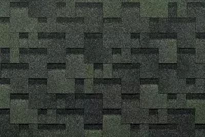 Гибкая битумная черепица "DOCKE" Eurasia Лабиринт, 1000х318х2.5мм, уп. 3 кв.м/22 шт. (Зеленый)