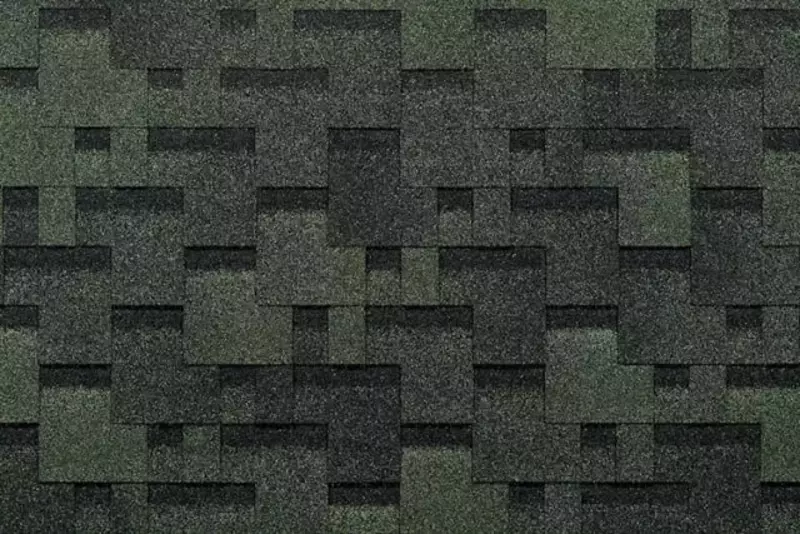 Гибкая битумная черепица "DOCKE" Eurasia Лабиринт, 1000х318х2.5мм, уп. 3 кв.м/22 шт. (Зеленый)