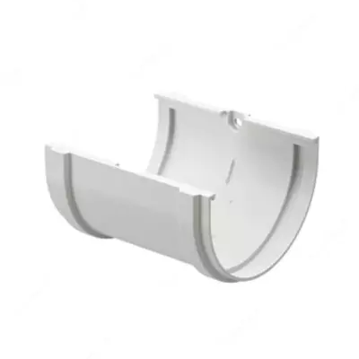 Соединитель желобов водостока "DOCKE" PREMIUM, толщ. 1.8 мм, уп. 25 шт. (Пломбир)