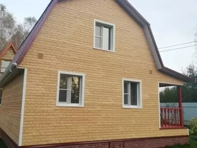 Сайдинг LUX под камень, Bergart, пекан