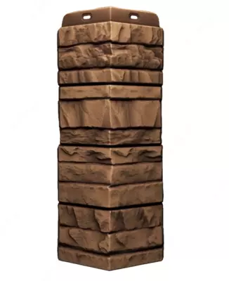 Углы для сайдинга ROCKY (LUX под камень) кедровый орех