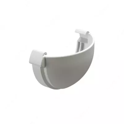 Заглушка желоба Lux — герметичность и защита от перелива (пломбир)