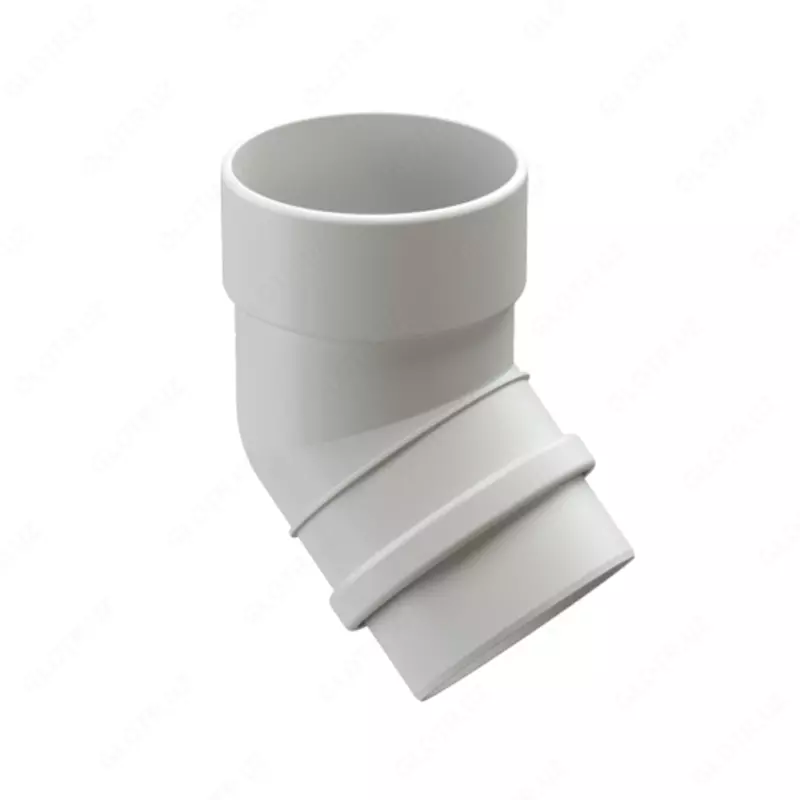 Колено водосточной трубы Docke LUX 45° (пломбир)