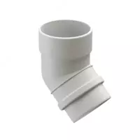 Колено водосточной трубы Docke LUX 45° (пломбир)