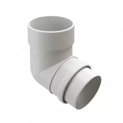 Колено водосточной трубы Docke LUX 72° (пломбир)