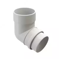 Колено водосточной трубы Docke LUX 72° (пломбир)