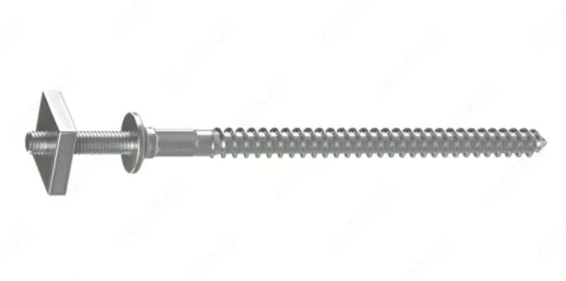 Шпилька специальная с гайкой (без цвета) Standard, оцинкованная сталь