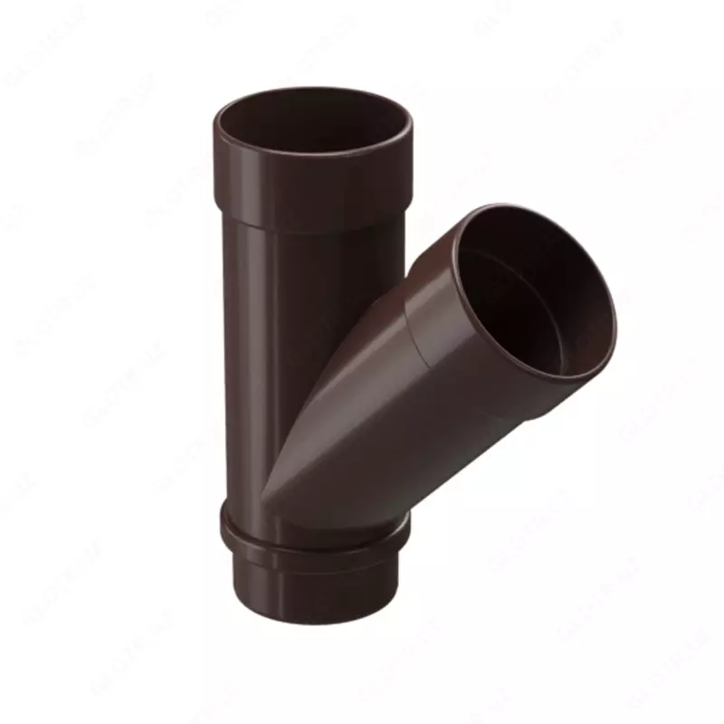 Тройник 45˚ для водосточной трубы Docke LUX, цвет «Шоколад»