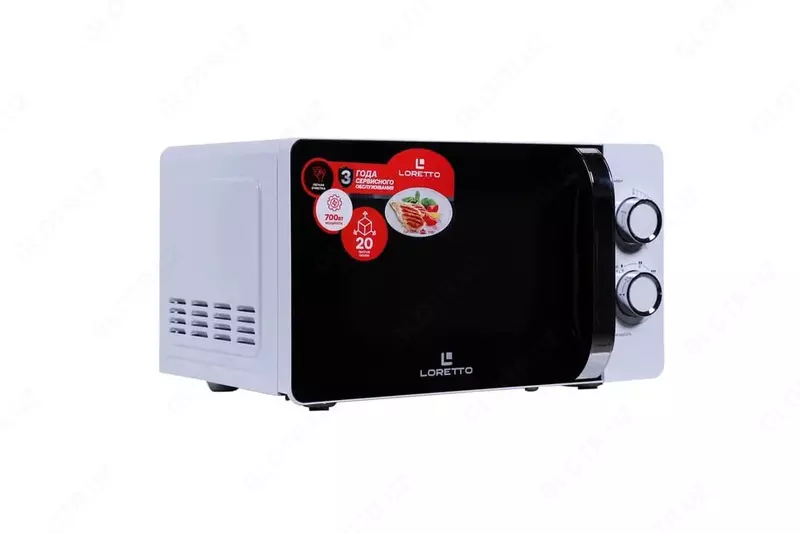 Микроволновая печь (20 л) "Loretto" LM-2101W (Белая/черная)