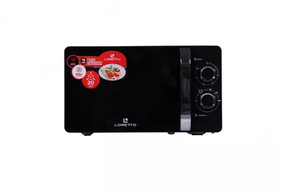 992 948.1 сум / комплект Микроволновая печь (20 л) "Loretto" LM-2101Bl (Черная/серебристая)