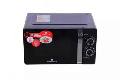 Микроволновая печь (20 л) "Loretto" LM-2101Bl (Черная/серебристая) - Loretto Узбекистан