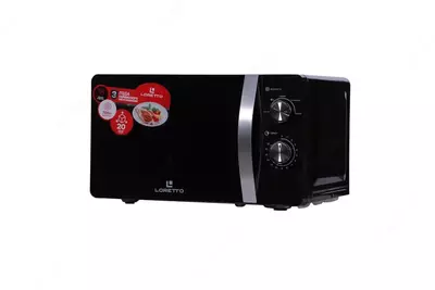 Микроволновая печь (20 л) "Loretto" LM-2102 BL/S (Черная/серебристая)