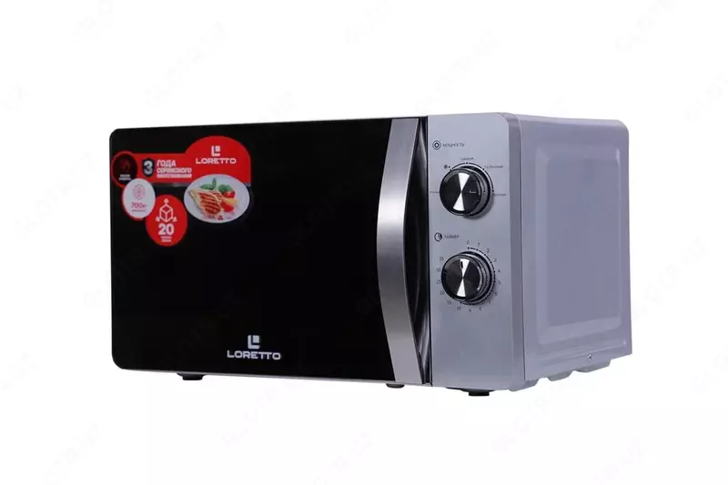 Микроволновая печь (20 л) "Loretto" LM-2102S (Cеребристая/черная) - 992 948.1 сум