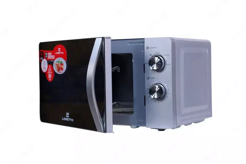 992 948.1 сум Микроволновая печь (20 л) "Loretto" LM-2102S (Cеребристая/черная)