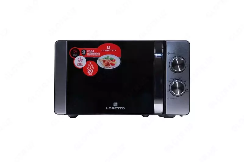 Mikroto'lqinli pech (20 l) "Loretto" LM-2103IN (Inox/qora) - 1 004 911.3 so'm