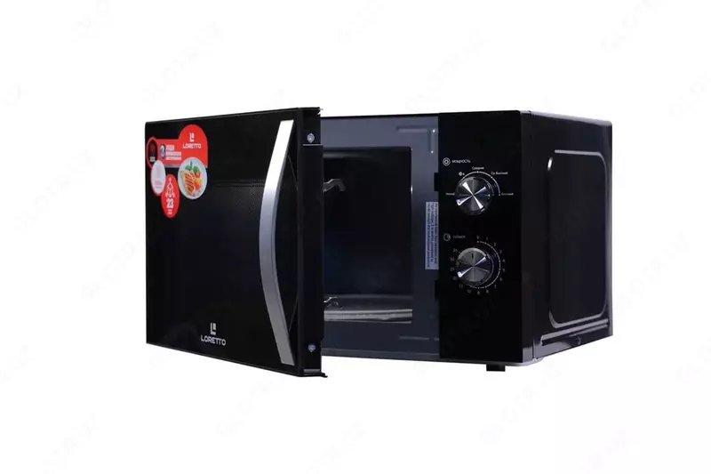 Микроволновая печь (23 л) "Loretto" LM-2301BL (Черная/серебристая) Только в розницу