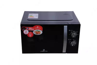 Микроволновая печь (23 л) "Loretto" LM-2302BL (Черная/серебристая) Только в розницу