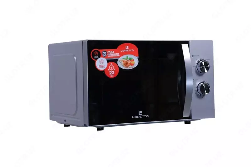 Mikroto'lqinli pech (23 l) "Loretto" LM-2302S (Kumush/qora)