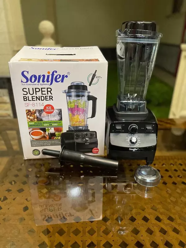 Электрический блендер "SONIFER" SF-8114, 1200W (Стальной/черный)