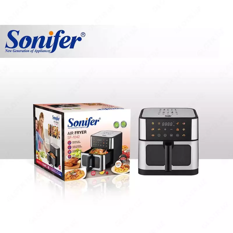Аэрогриль "SONIFER" SF-1042, 1800W 10 л (Серебристый/черный)