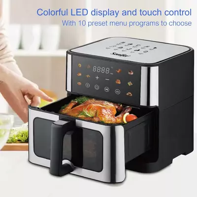 Аэрогриль "SONIFER" SF-1042, 1800W 10 л (Серебристый/черный)