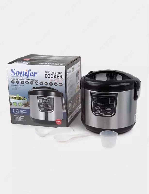 Мультиварка "SONIFER" SF-4012, 900W, объем 5 л (Стальной/черный)