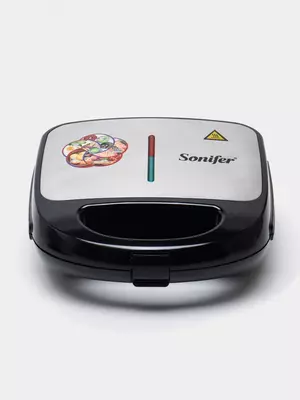 Тостер - сендвичница 3 в 1 "SONIFER" SF-6153, 750W (Стальной/черный)