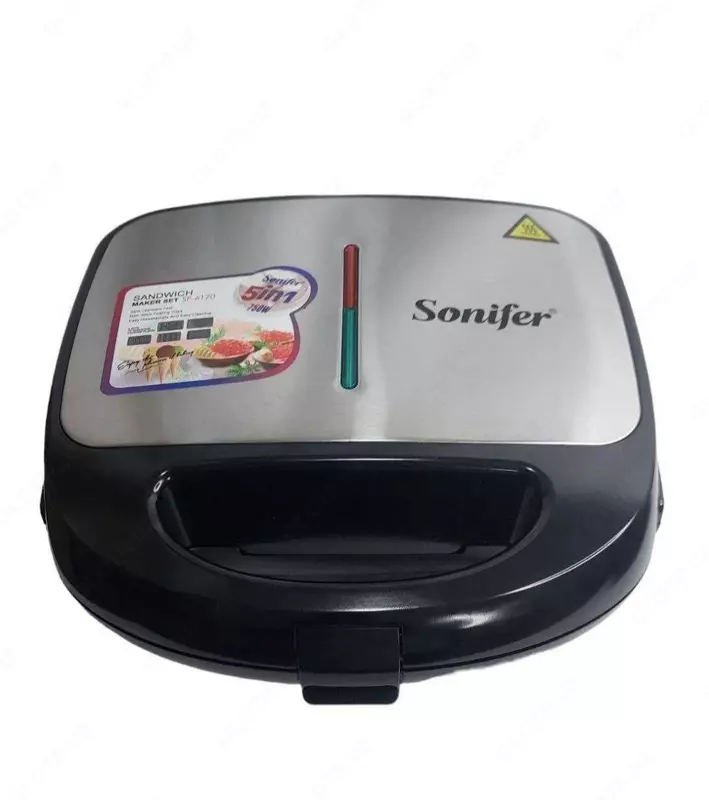 Тостер - сендвичница 5 в 1 "SONIFER" SF-6170, 750W (Стальной/черный)