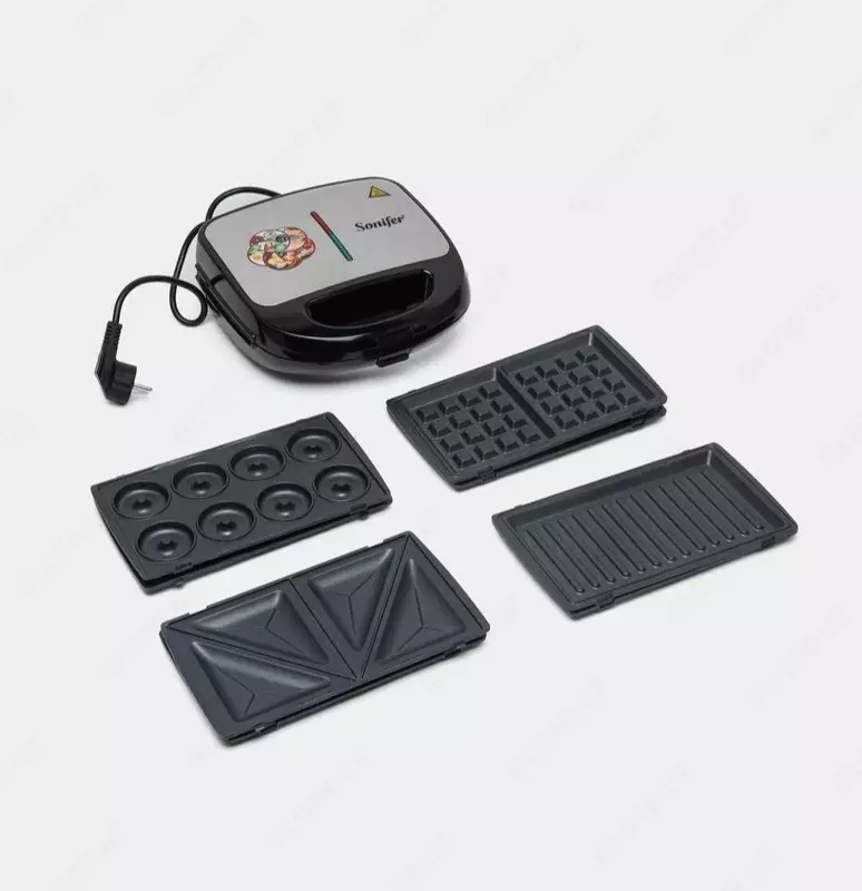 Тостер - сендвичница 5 в 1 "SONIFER" SF-6154, 750W (Стальной/черный)