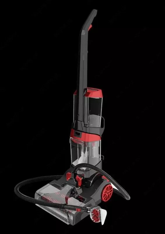 Моющий пылесос 3 в 1 "COMPASS" DC390, 14KPA, 800 W (Черный/красный)