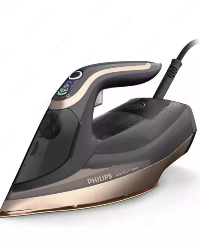 Бытовой паровой утюг "PHILIPS" DST8041, 3000 W (Темно-серый/золотистый)