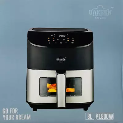 Аэрогриль "UAKEEN" ZL-1705, 1800W, 5 л (Серебристый/черный)