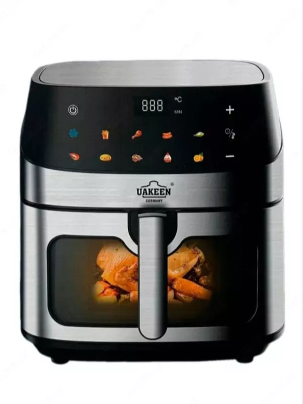 Аэрогриль "UAKEEN" ZL-1709, 2800W, 10 л (Серебристый/черный)