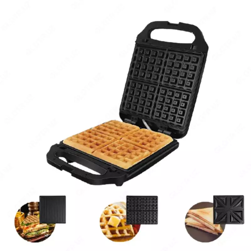 Toster - sendvich ishlab chiqaruvchi 3 tasi 1 ta "GIPFEL" GF-1159, 1200 Vt (Oq/qora)