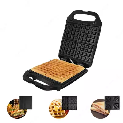 Toster - sendvich ishlab chiqaruvchi 3 tasi 1 ta "GIPFEL" GF-1159, 1200 Vt (Oq/qora)