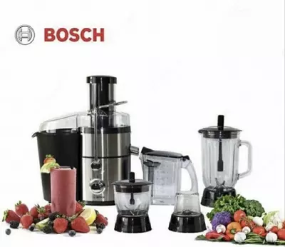 Кухонный комбайн 4 в 1 "BOSCH" BSSJ3882, 1200 W (Cтальной/черный)