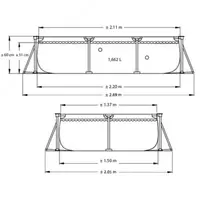 910 000 so'm INTEX 28270 Rectangular Frame Pool — Прямоугольный бассейн 220×150×60 см