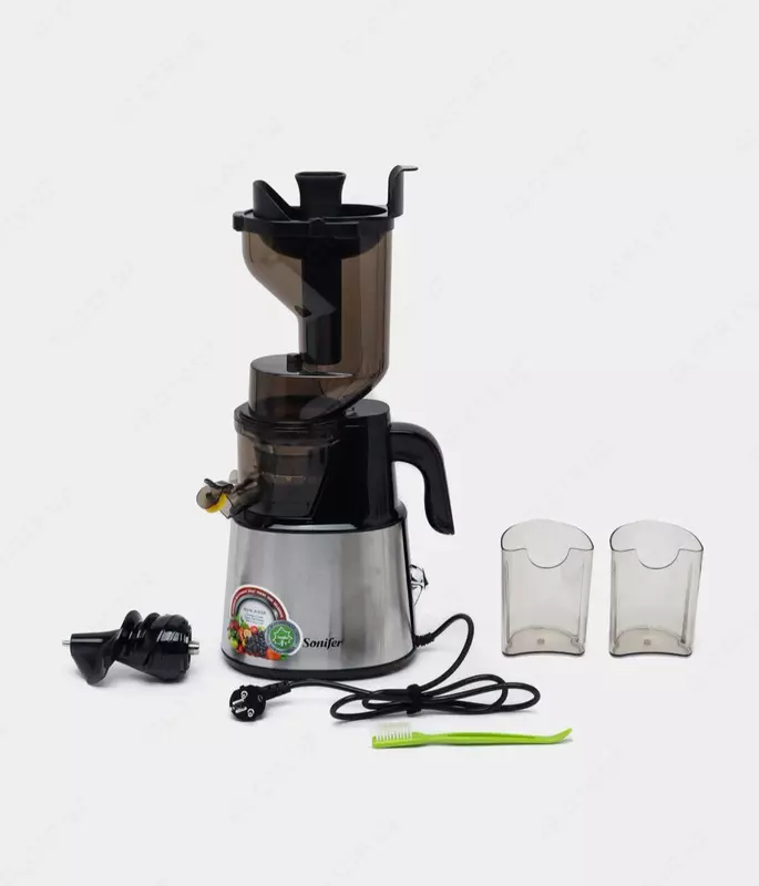 Соковыжималка (шнековая) "SONIFER" SF-5538, 150W, 1.5/0.5 л (Металлик/чёрный)