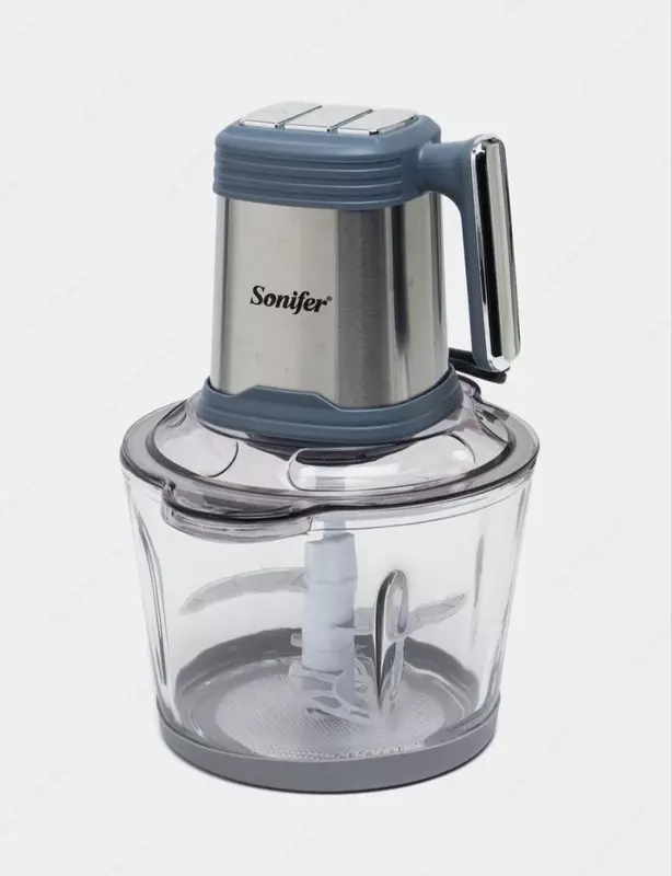 Чоппер-измельчитель "SONIFER" SF-8107, 300W, 1.8 л (Серый/стальной)