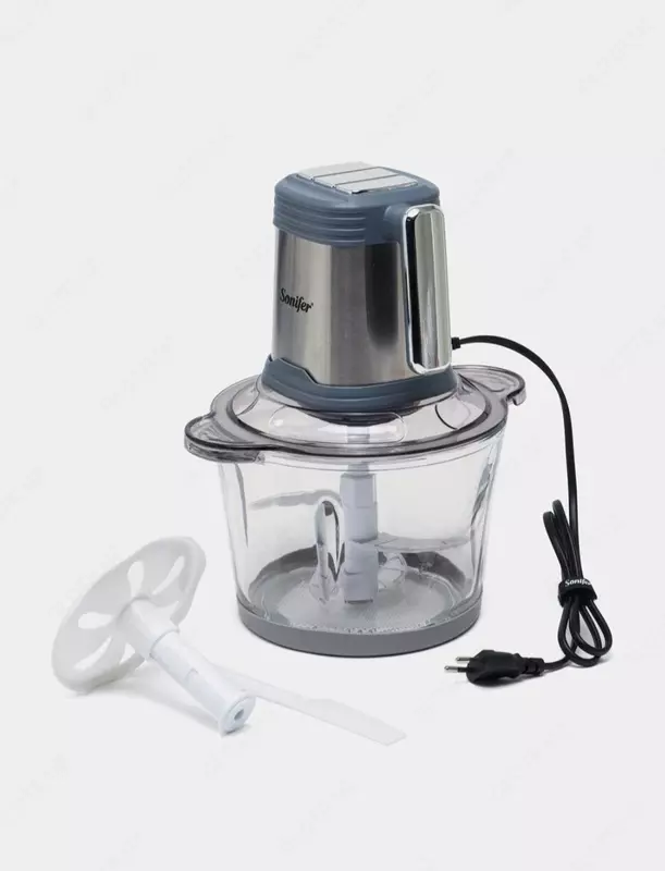Чоппер-измельчитель "SONIFER" SF-8107, 300W, 1.8 л (Серый/стальной)