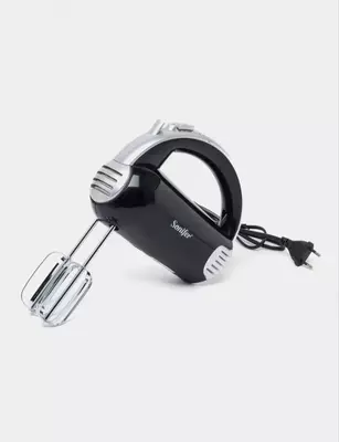 Qo'l mikseri "Sonifer" SF-7015, 3 ta qo'shimcha, 300 Vt, 5 tezlik + turbo rejimi (qora / kumush)