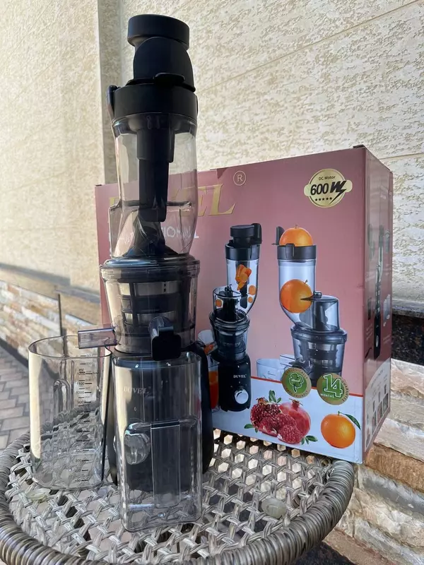 Sharbat chiqargich (shnekli) "DUVEL" DL-7008C, 600 Vt, 1,5/0,5 l (Metalik/qora)